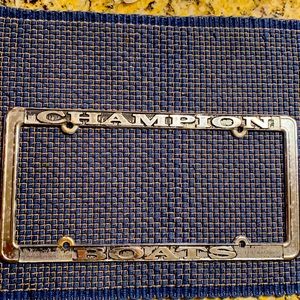 Champion Boat License Plate Holder